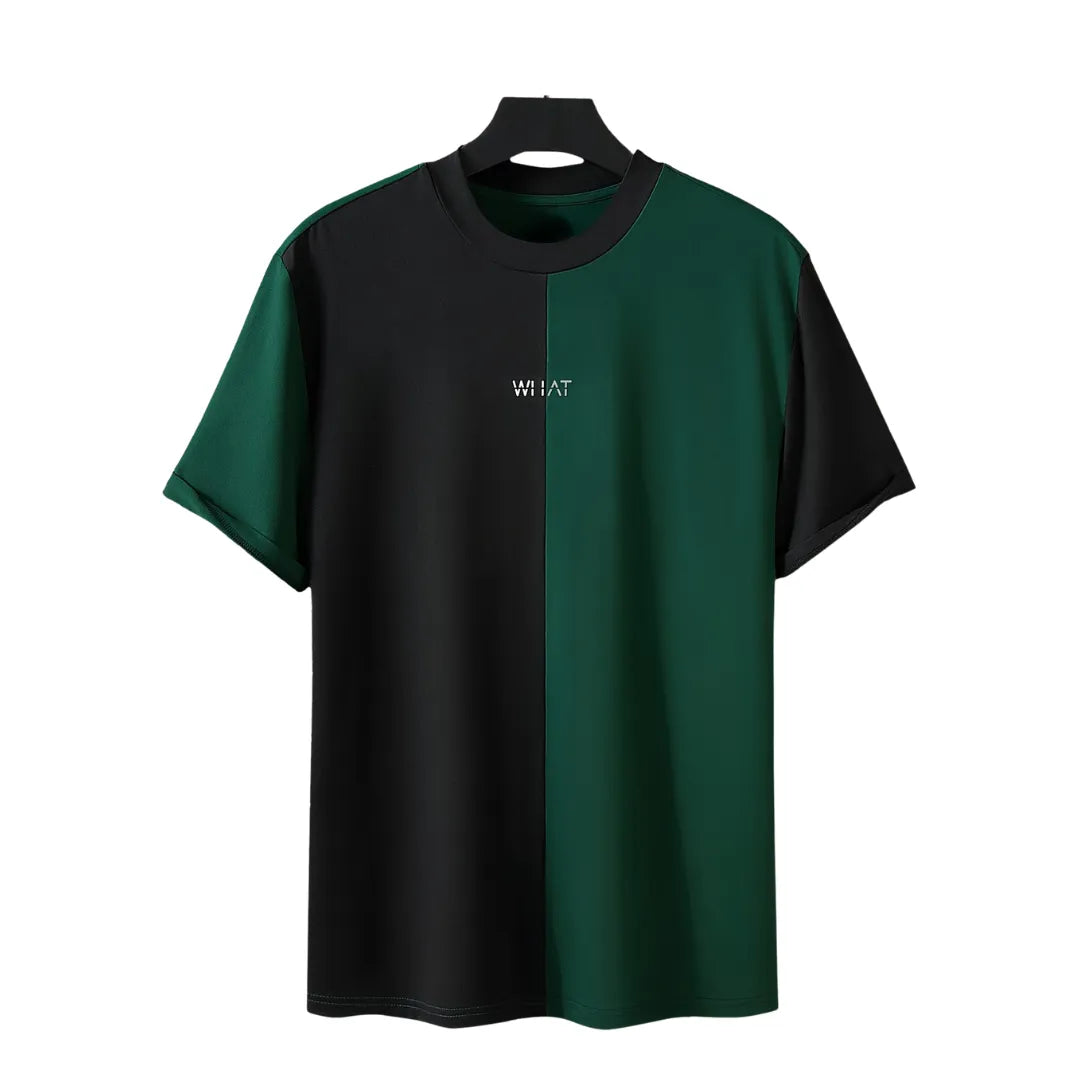 Herren Patchwork-T-Shirt mit Kurzarm