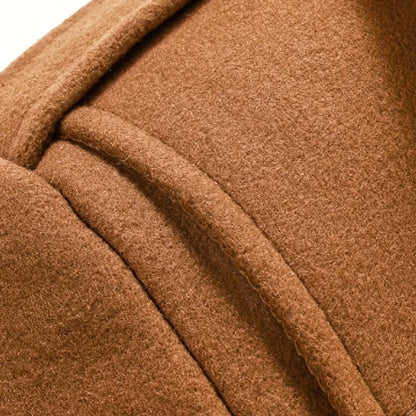Tweed-Wintermantel für Herren mit doppeltem Kragen