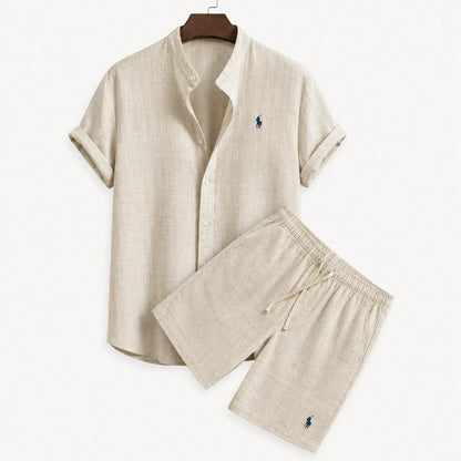 Herren-Leinen-Set [Hemd kaufen, Shorts GRATIS erhalten]