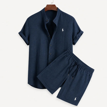 Herren-Leinen-Set [Hemd kaufen, Shorts GRATIS erhalten]