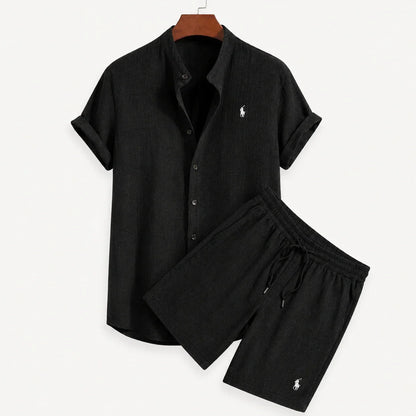 Herren-Leinen-Set [Hemd kaufen, Shorts GRATIS erhalten]
